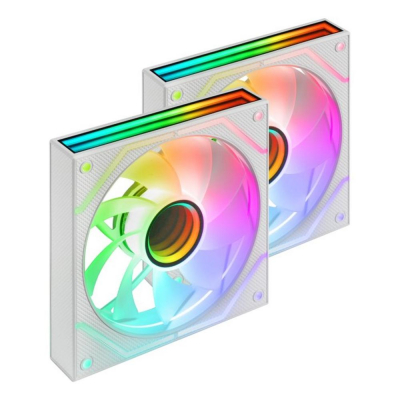 Ventilador caja mars gaming mf3dprox2rw argb 2x 120mm blanco