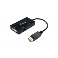 Equip 133441 adaptador de cable de v?deo 0,24 m DisplayPort DVI-D + VGA (D-Sub) + HDMI Negro