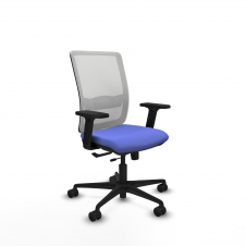 Piqueras y Crespo Haches traslack malla blanca bali azul claro brazos 2D base nailon ruedas 65mm nailon