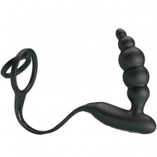 PRETTY LOVE ANILLOS PENE CON PLUG VIBRADOR