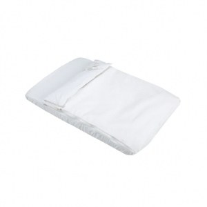Saco de dormir para Minicuna Cododo (50 x 80 cm.) Micuna con Sábana Bajera Círculos blanco/plata