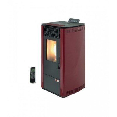 Estufa de pellets canalizable 10 kW de alto rendimiento AMG Burn 12C Burdeos