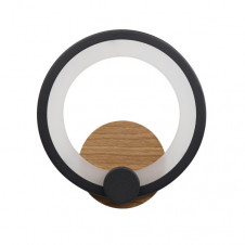 Aplique Sydney 10w 4000k Negro/madera oscura 19,5x19x 5 Cm 1300lm