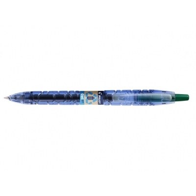 Pilot Boligrafo de Bola Retractil B2P Gel BeGreen - Tinta de Gel - Punta 0.7mm - Trazo 0.32mm - 89,8% de Plastico Reciclado - Recargable - Color Verde