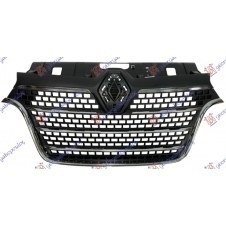 REJILLA NEGRA BRILLANTE CON 7 MOLDURAS CROMADAS