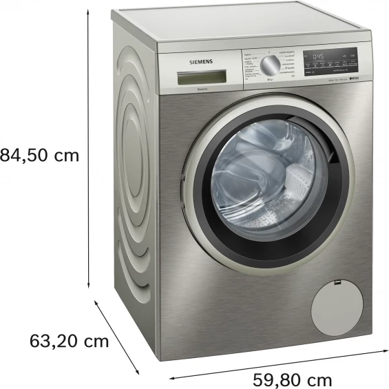 Lavadora Siemens WU14UT6KES, 9 kg, 1400 rpm, clase A, acero antihuellas - imagen 7