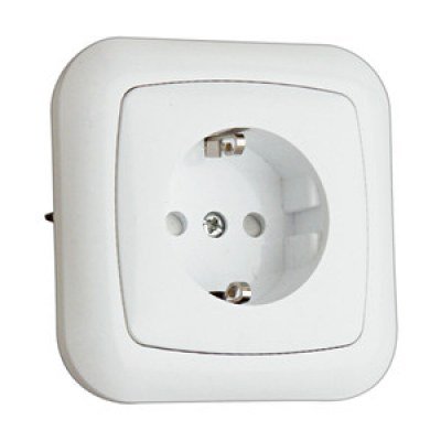 Base Enchufe Schuko Empotrar BLANCO