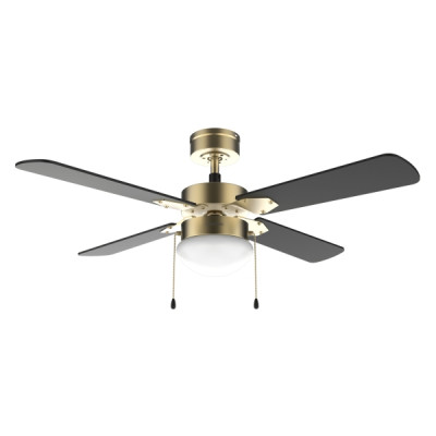 Cecotec EnergySilence Aero 450 GoldBlack Ventilador de Techo con 4 Aspas y Lampara Integrada - 50W - Diametro de 42 - 3 Velocidades - Modo Invierno/Verano - Control por Cadena - Color Dorado y Negro