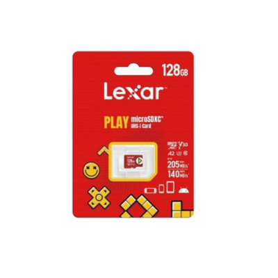 LEXAR 128GB PLAY MICROSDXC™ UHS-I CARDS, UP TO 205MB/S READ, 140MB/S WRITE, C10 A2 V30 U3