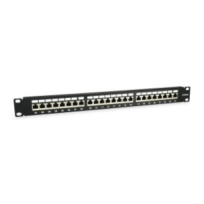 PATCH PANEL 24 PUERTOS CATEGORIA 6A 1U COLOR NEGRO 326625