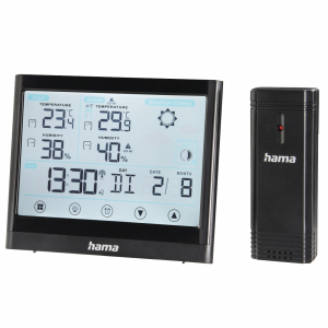 Hama Home Estación Meteorológica Full Touch, Negro