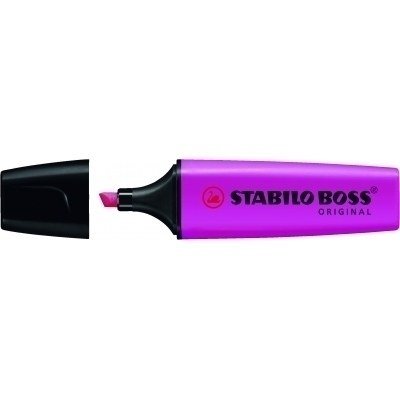 Stabilo Boss 70 Rotulador Marcador Fluorescente - Trazo entre 2 y 5mm - Recargable - Tinta con Base de Agua - Color Magenta Fluorescente