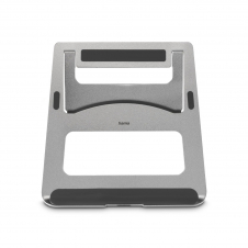 Hama Aluminium Soporte para ordenador portátil Plata 39,6 cm (15.6