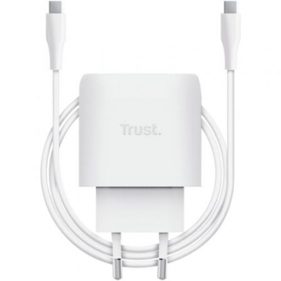Cargador de Pared GaN Trust Maxo 45W/ 1xUSB Tipo-C/ Incluye Cable USB Tipo-C/ 45W