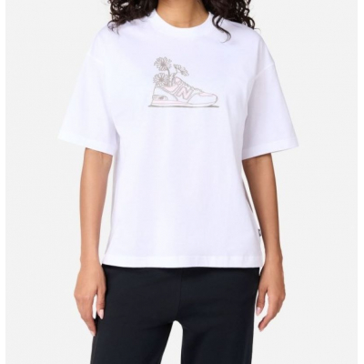Camiseta NEW BALANCE Oversized Flower T-Shirt WT43556 WT Blanco