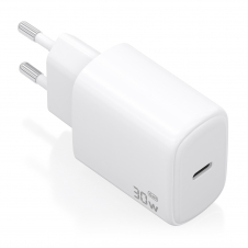 AISENS Cargador GaN 30W, 1xUSB-C PD3.0, Blanco