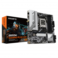 GIGABYTE B650M GAMING PLUS WIFI Placa base - Procesadores AMD Ryzen 9000, VRM de 5+2+2 fases, hasta 8000 MHz DDR5, 2xPCIe 4.0 M.2, LAN 2.5GbE, WIFI 6E