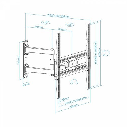 Tooq LP7843TN-B Soporte pared pantallas 32-55