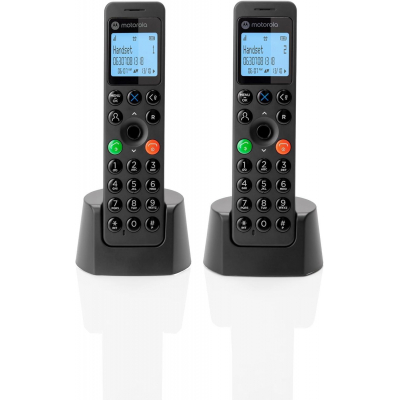 DOT202 Twin Teléfono DECT Identificador de llamadas Negro