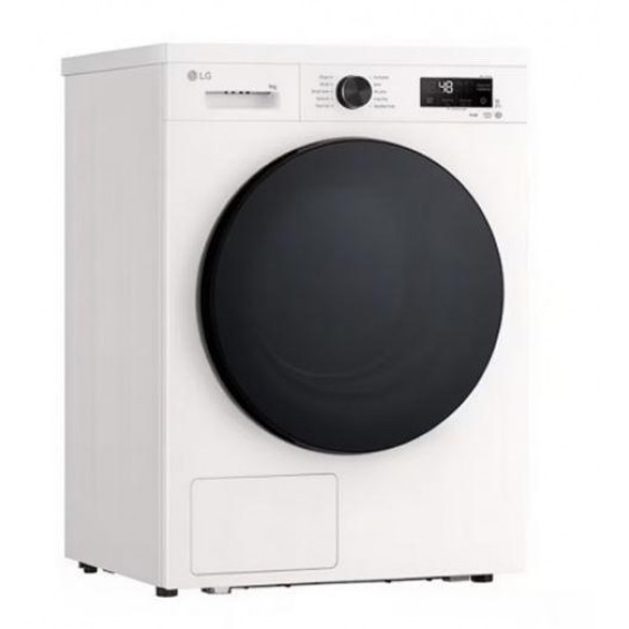 Secadora con bomba de calor LG RHX1009NWB, 9 kg, clase C, 106 kWh/100 ciclos, 64 dB, autolimpieza, WiFi, blanco