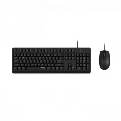 TECLADO Y MOUSE RAPOO NX1500 1000DPI CABLE 1,5m COLOR NEGRO