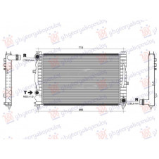 RADIATOR PETROL-DIESEL (630x397) (DIAGONAL TUBE) (NRF)