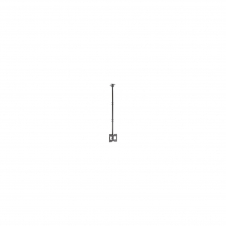SOPORTE DE TECHO AISENS PARA PANTALLAS 23P A 43P GIRATORIO INCLINABLE EXTENSIBLE NEGRO