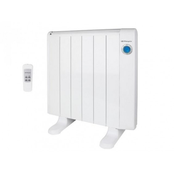 Emisor térmico seco Orbegozo RRE 1010 A, 1.000 W, 6 elementos, 3 modos, display LCD, blanco