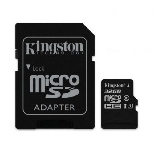 TARJETA MICROSD HC + ADAPTADOR KINGSTON - 32GB - CLASE 10 - 45MB/S