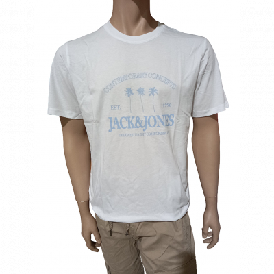 Camiseta JACK & JONES JORNANTUCKET TEE SS CN FST 12297895 Blanco Blanco