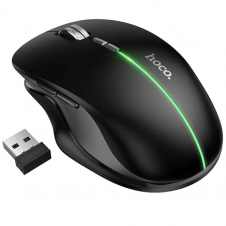 Ratón Hoco GM40 Bluetooth y 2.4Ghz Recargable Negro