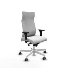 Piqueras y Crespo Albacete direcci?n sincro bali blanco brazos 1D cromados base blanca ruedas 65 engomadas