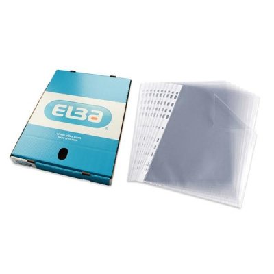 ELBA C.100 fundas Portadocumentos PP piel naranja 16 taladros 90 micras folio