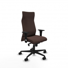 Piqueras y Crespo Albacete direcci?n sincro similpiel marr?n oscuro brazos 1D cromados base nailon ruedas 65 nailon