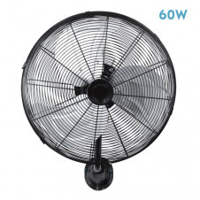 Ventilador Pared Arrecife 60w Negro/plata 40d 3 Velocidades Orientable Y Oscilante