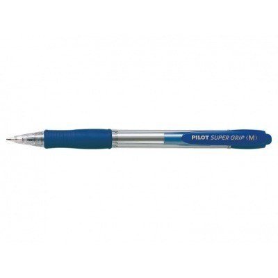 Pilot Boligrafo de bola retractil SuperGrip - Punta redonda 1.0mm - Trazo 0.4mm - Tinta de Aceite - Grip Ergonomico - Color Azul