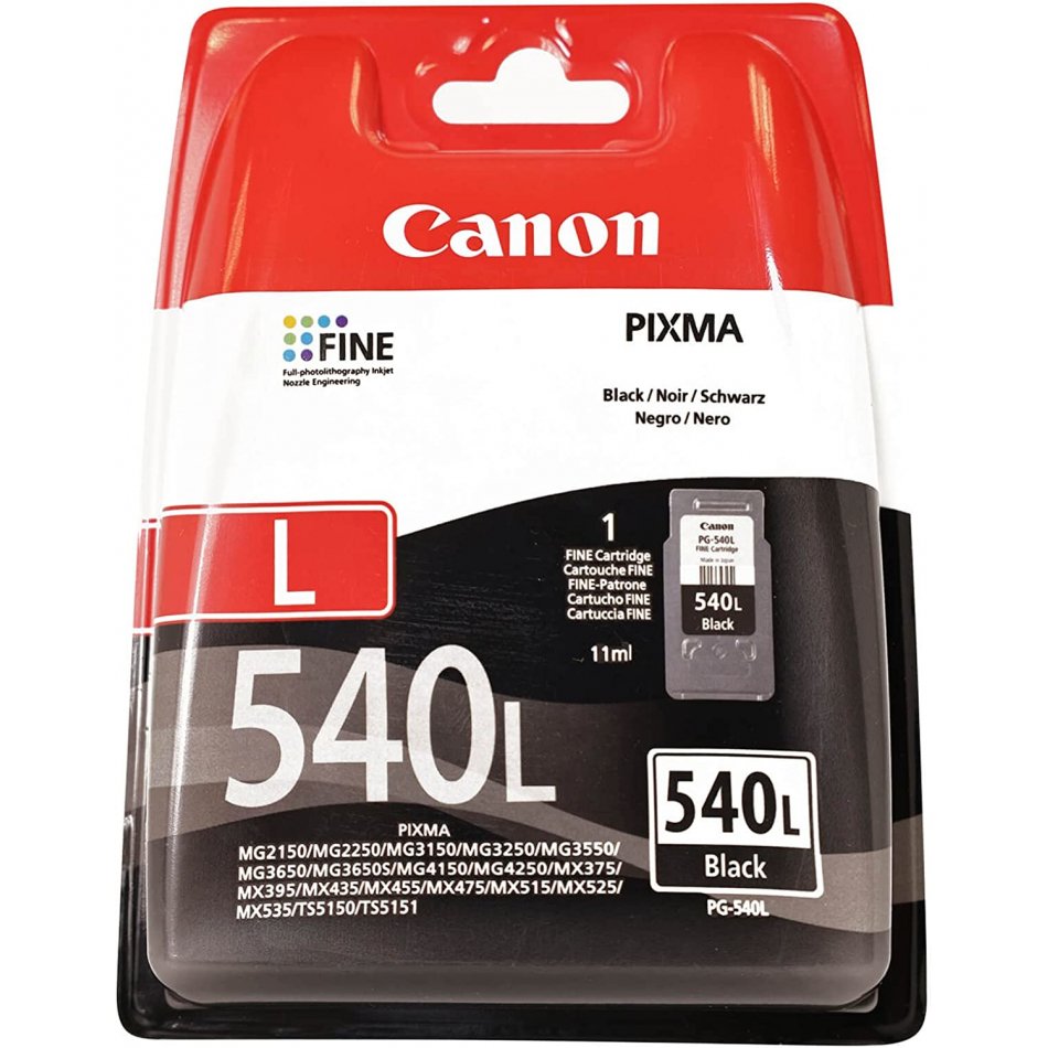 Canon - PG-540L Cartucho de tinta 1 pieza(s) Original Rendimiento estándar Negro