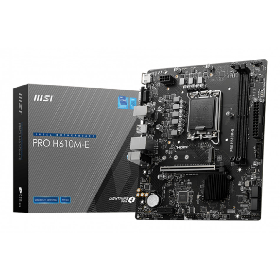 MSI - PRO H610M-E placa base Intel H610 LGA 1700 micro ATX
