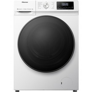 Lavadora Hisense WFQA1014EVJMW, 10Kg, 1400rpm, Clase A, 51 kWh por 100 ciclos, 72dB centrifugado, Vapor, Inverter, Wifi, color blanco