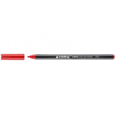 Edding 1300 Rotulador - Punta Redonda - Trazo 2 mm. - Tinta con Base de Agua - Color Rojo