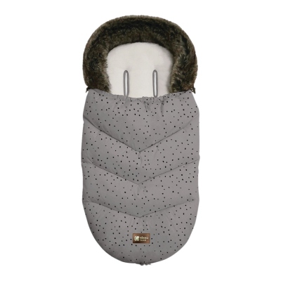 Saco cubrepiés Luxury Fur Dots Gris