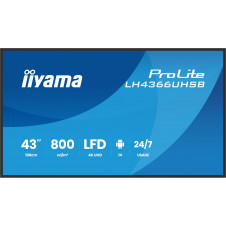 iiyama LH4366UHSB-B1AG pantalla de señalización Pantalla plana para señalización digital 109,2 cm (43