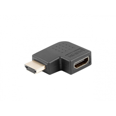 Adaptador lanberg hdmi macho - hdmi hembra angulo izquierda negro