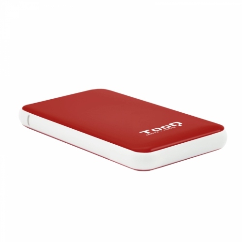 Caja Externa Tooq TQE2528R 2.5 9.5 Mm Sata Usb 3.1 Gen1 Roja