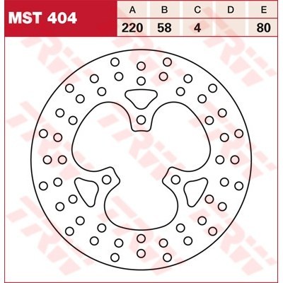 Disco de freno fijo redondo 220-250 mm TRW MST404