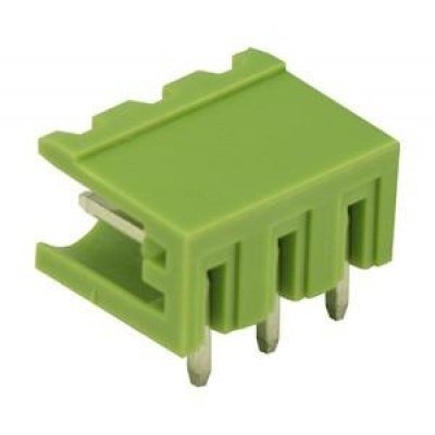 Regleta Conexion Macho C.I. 3Pin Acodado paso 5,08mm