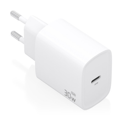 AISENS - CARGADOR GaN 30W, 1xUSB-C PD3.0, BLANCO