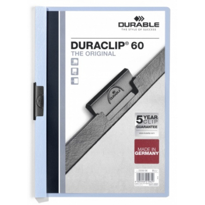 Duraclip 60 archivador PVC Azul claro, Transparente