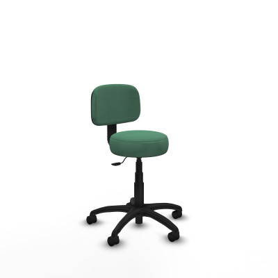 Silla Llanos giratorio bali verde esmeralda base poliamida 600 ruedas nailon 50