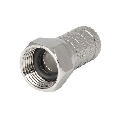 Conector F Macho Coaxial 8mm con arandela de goma